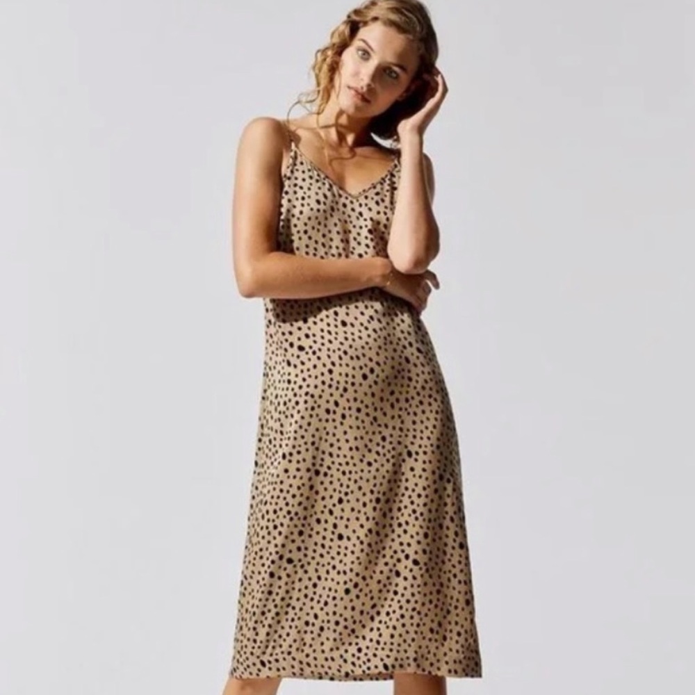 Stateside Spotted Print Midi Slip Dress